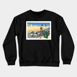 A play on the oldest theme there is. Desert Crawler. Crewneck Sweatshirt